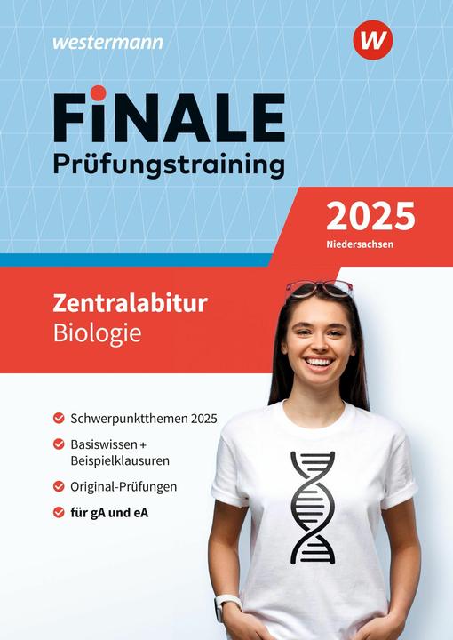 Actual product image FiNALE Prüfungstraining Zentralabitur Niedersachsen. Biologie 2025 (German, Elena Rey Martinez, Anne Schwedt, 2024)