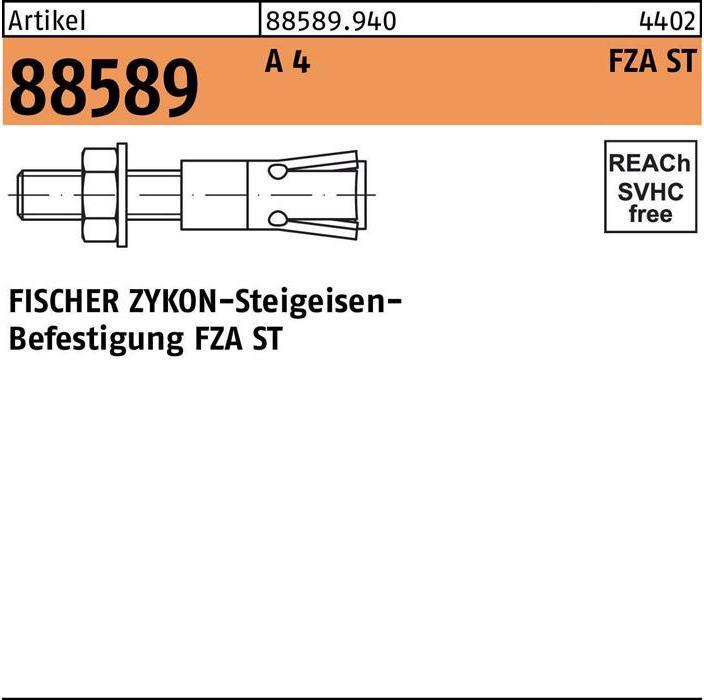 Actual product image Fischer Climbing iron attachment R 88589 FZA 14 / 60 ST A 4 Without surface specification (20 pcs.)