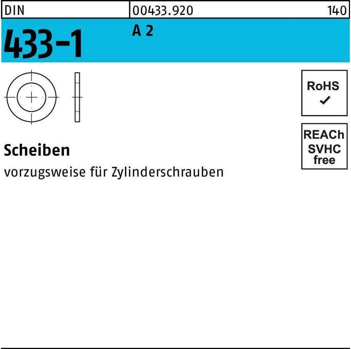 Productafbeelding Sluitring DIN 433-1 2,2 x 4,5x0,3 A 2