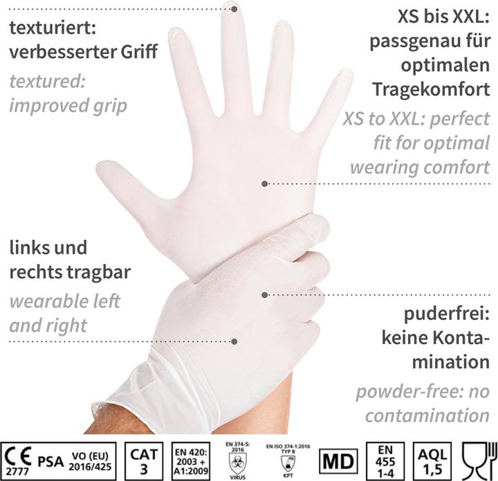 Produktbild Hygostar Nitrilhandschuhe SL weiss L (L)