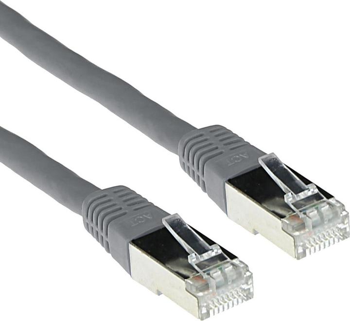 Image du produit Grey 10 meter LSZH SFTP CAT6 patch cable with RJ45 connectors. Cat6 s/ftp lszh grey 10.00m (S/FTP, CAT6, 10 m)