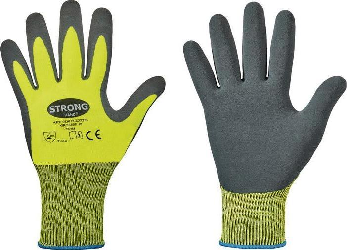 Produktbild Stronghand Handschuhe Flexter Grösse 7 neogelb/grau EN 388 PSA-Kategorie II (7)