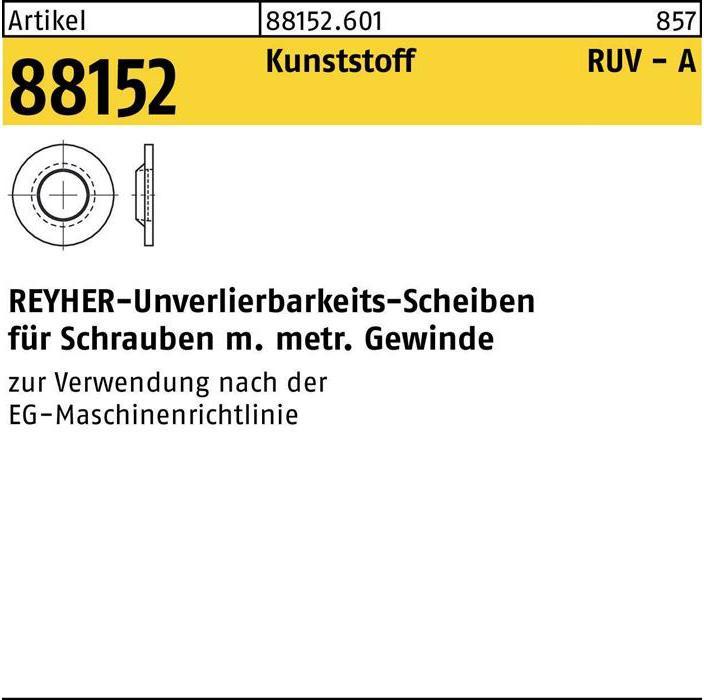 Actual product image Captive washer R 88152 6/6.3x12.5x1.3 Natural-coloured plastic (M6)