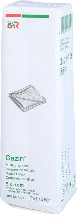 Produktbild Gazin Mullkompressen 5x5cm 12-fach unsteril
