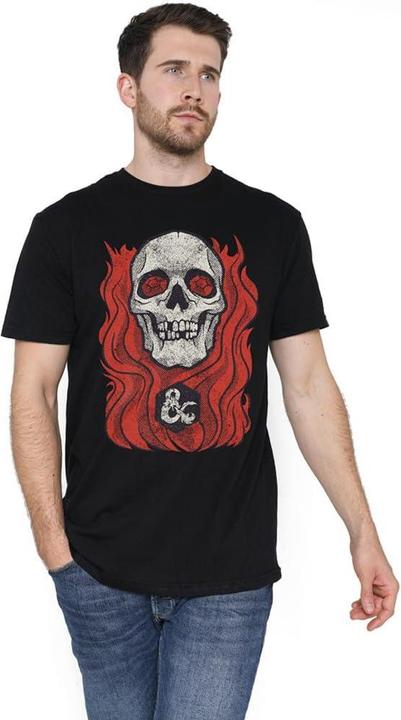 Actual product image Dungeons & Dragons Mens Lich Flaming 50th T-Shirt (XXL)