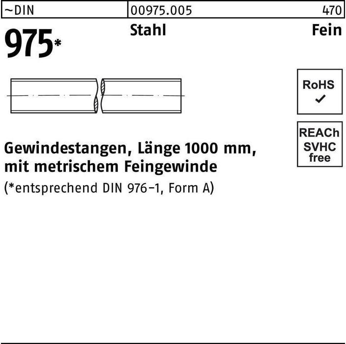 Image du produit Tige filetée DIN 975 M 36 x 1,5 x 1000mm acier