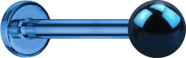 Actual product image Star Piercing Micro Labret dark blue with ball (without brass, Surgical steel 316L)