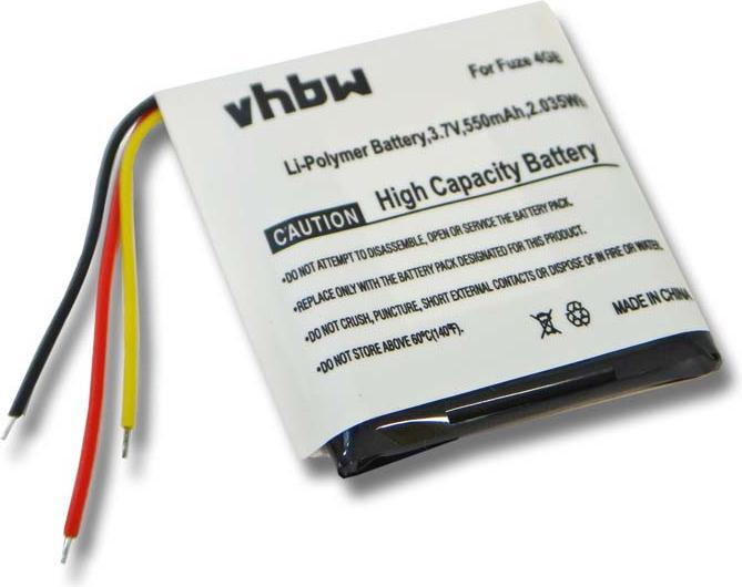 Actual product image XCell Li-Polymer Battery - 550mAh (3.7V) - for Sandisk Sansa Fuze 4GB, 8GB MP3 Player, Music Player (1 pcs., 550 mAh, Battery + charger)