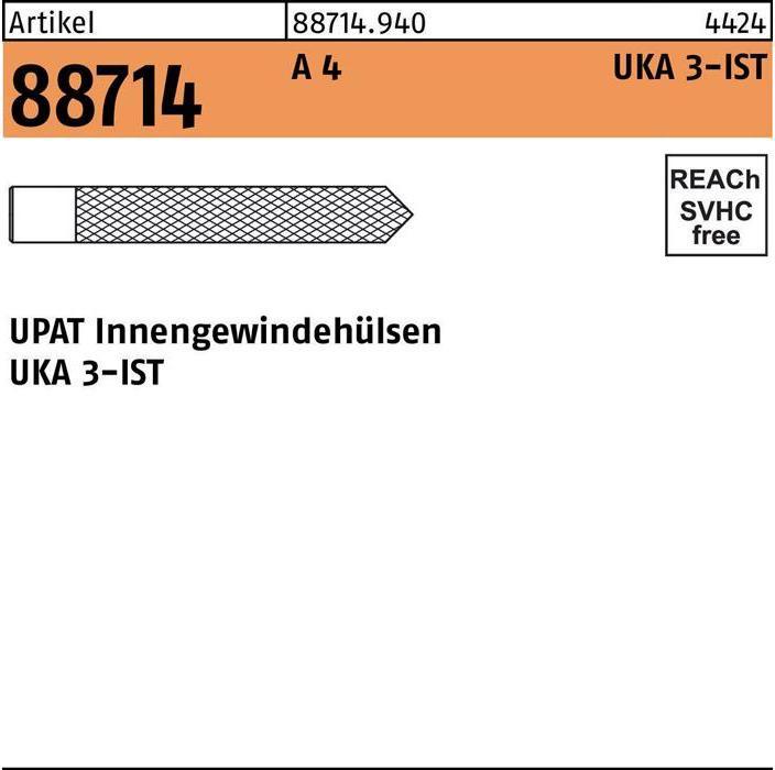 Actual product image Upat Internally threaded sleeve R 88714 UKA IST M 12 A 4