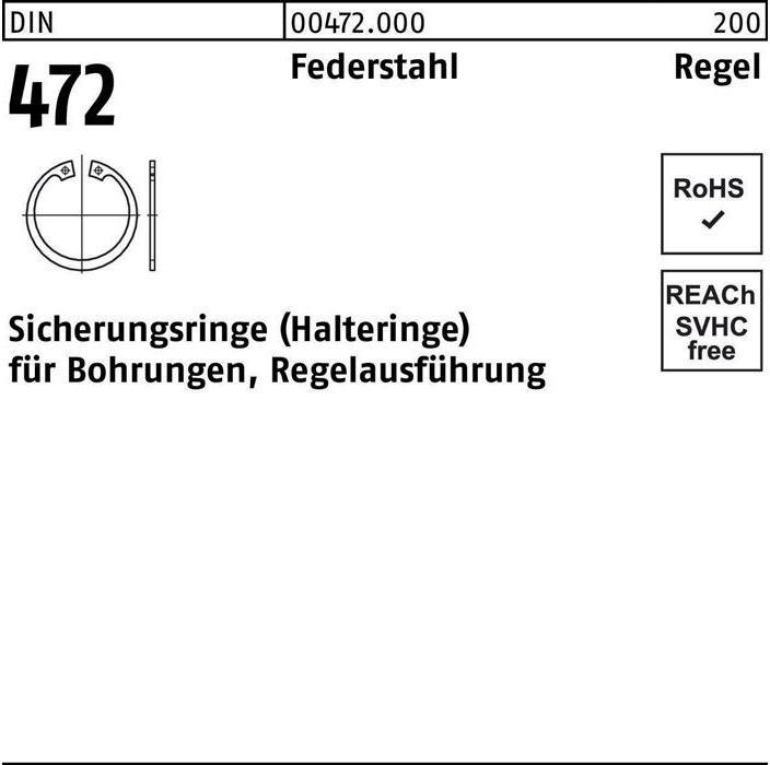 Produktbild Sicherungsring DIN 472 130 x 4 Federstahl Regelausf.