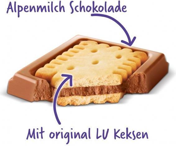 Image du produit Milka Tablette de chocolat avec des biscuits LU croustillants (87 g)