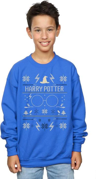 Actual product image Boys Christmas Pattern Sweatshirt (128)