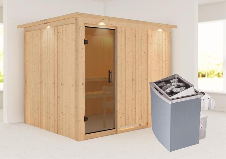 Actual product image Karibu Gobin with roof wreath (9 KW internal control)