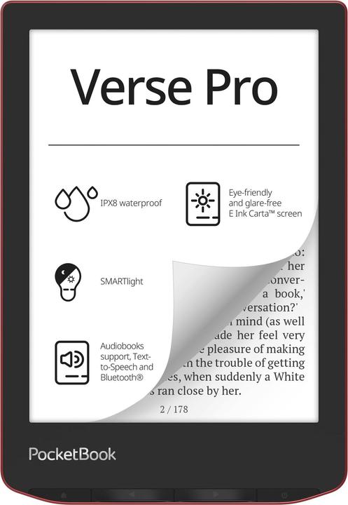 Image du produit PocketBook Verse Pro (6", 16 Go, Red, Noir)