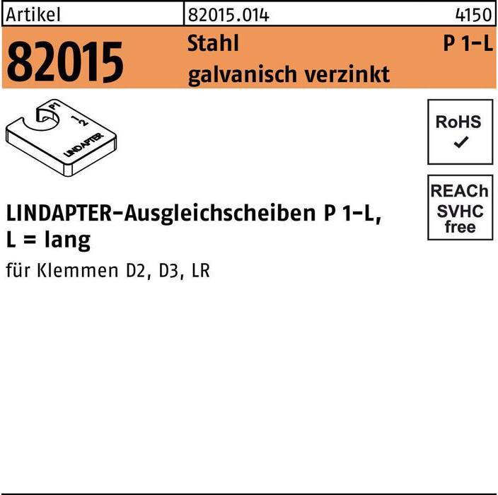Image du produit Lindapter Rondelle de compensation R 82015 GTW 40 P1 M 10 / 5,0 acier électro-galvanisé