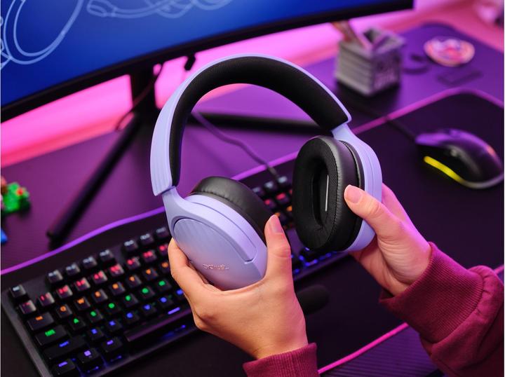 Actual product image Trust Gxt489p Fayzo Headset Purple (Cable)