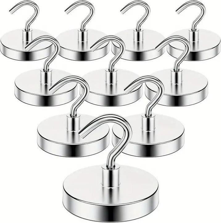 Produktbild Swissdetector 10 Magnete Superstarker Magnetischer Haken ( Ø 42mm ) 72,5 Kg (10 x)