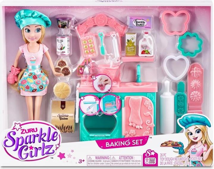 Actual product image Zuru SPARKLE GIRLZ Dolls Baking Set 10.5 Inch