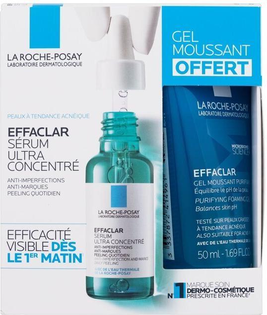 Image du produit La Roche Posay Effaclar Ultra Sérum Concentré 30 ml + Effaclar Gel Moussant Purifiant 50 ml (30 ml)