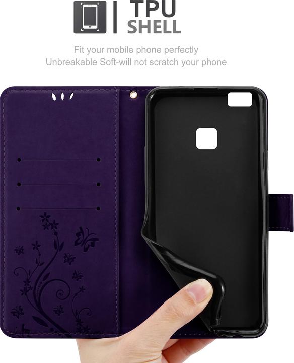Image du produit Cadorabo Couverture du livre de fleurs (Huawei P9 Lite)