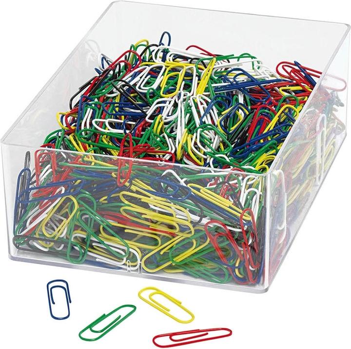 Produktbild Wedo Büroklammern, kunststoffüberzogen, 27 mm farbig sortiert, aus Metall (1 x)