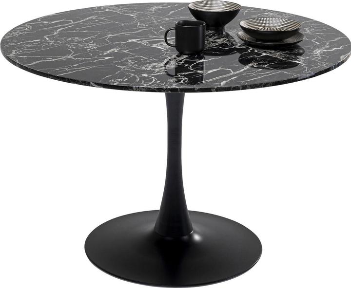 Produktbild Kare Design Tisch Veneto Marmor Schwarz Ø110cm