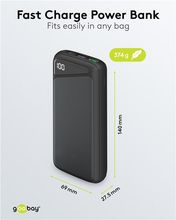 Immagine prodotto Goobay QC/PD (20000 mAh, 22.50 W, 18 Wh)