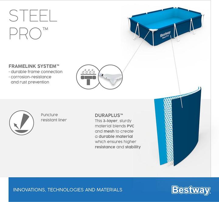 Image du produit Bestway STEEL PRO POOL SET 300X201X66CM (300 x 201 x 66 cm)