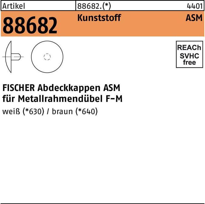 Immagine prodotto Fischer Tappi di copertura R 88682 10 plastica bianca (100 pz.)