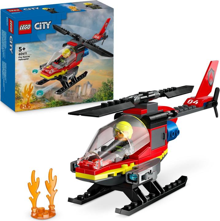 Produktbild LEGO Feuerwehrhubschrauber (60411, LEGO City)