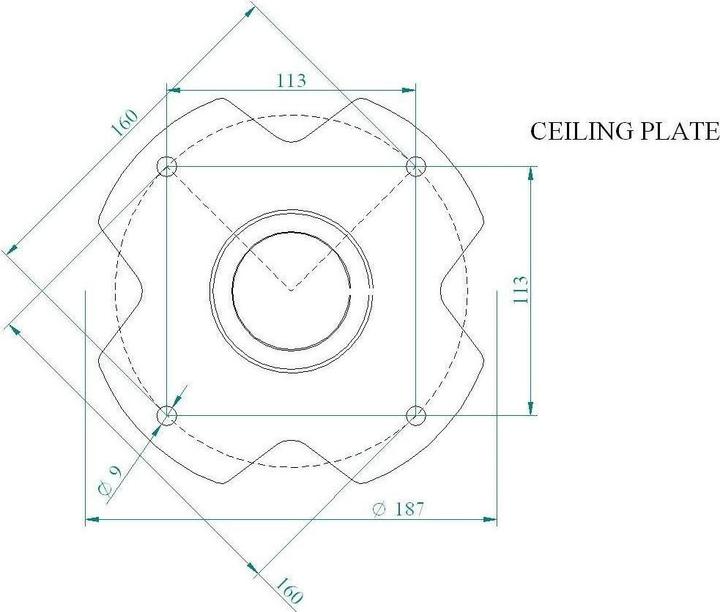 Actual product image Euromet ARAKNO Universal ceiling mount (Ceiling)