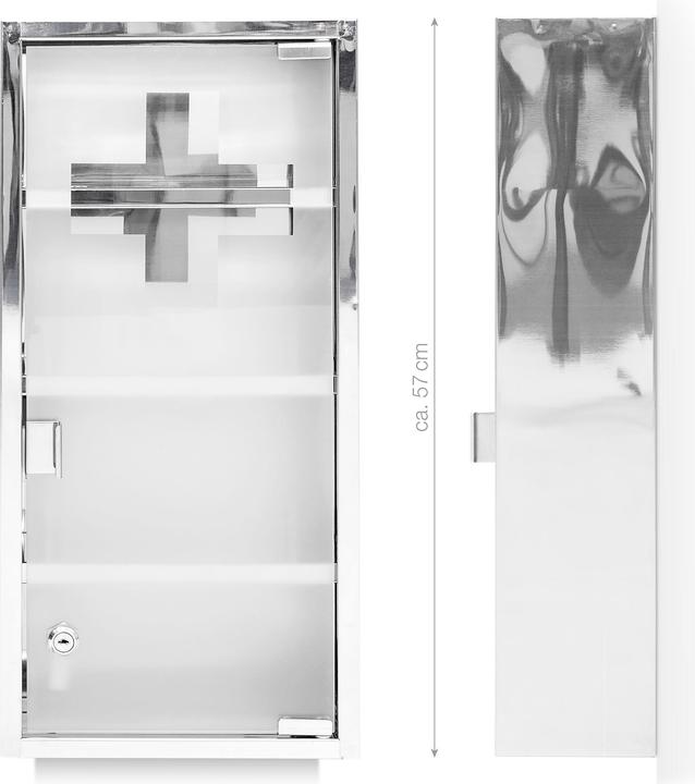 Image du produit Relaxdays Armoire à Pharmacie Carrée (27 x 12 x 57 cm)