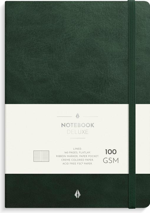 Burde Notizbuch Deluxe A5 dunkelgrn (A5, Liniert)
