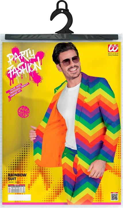 Produktbild Widmann Party Fashion Anzug Regenbogen Muster Jackett & Hose (XXL)