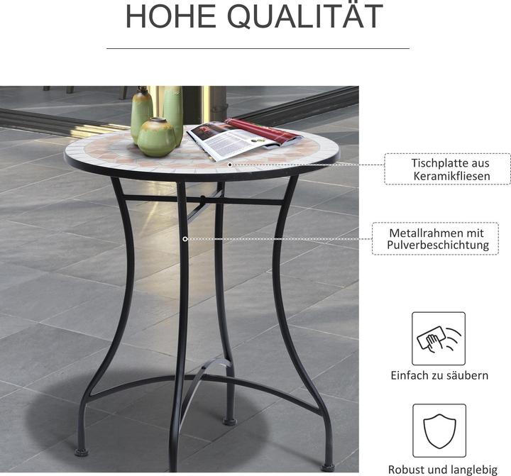 Image du produit Outsunny Runder Mosaiktisch (60 cm)