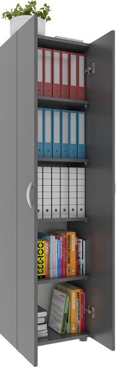 Actual product image VCM Office Cabinet Books Folders Filing Cabinet Office Furniture Cabinet Ulas 5-Fold Hinged Doors (49 x 34 x 178 cm)