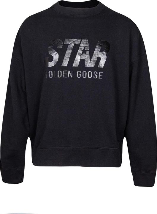 Golden Goose cotton crewneck sweatshirt color black (S)