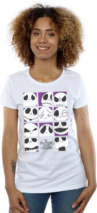 Image du produit Disney - T-shirt NIGHTMARE BEFORE CHRISTMAS MANY FACES OF JACK SQUARES - Femme (S)