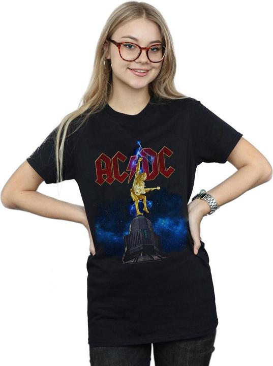 Actual product image AC/DC Womens/Ladies Stiff Upper Lip Lightning Cotton Boyfriend T-Shirt (L)