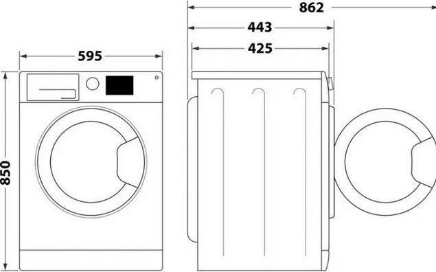 Produktbild Indesit MTWSE 61294 WK EE Waschmaschine (6 kg, Links)