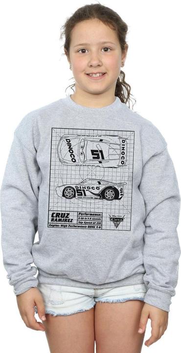 Image du produit Disney - Sweat CARS CRUZ RAMIREZ BLUEPRINT - Fille (152, 158)