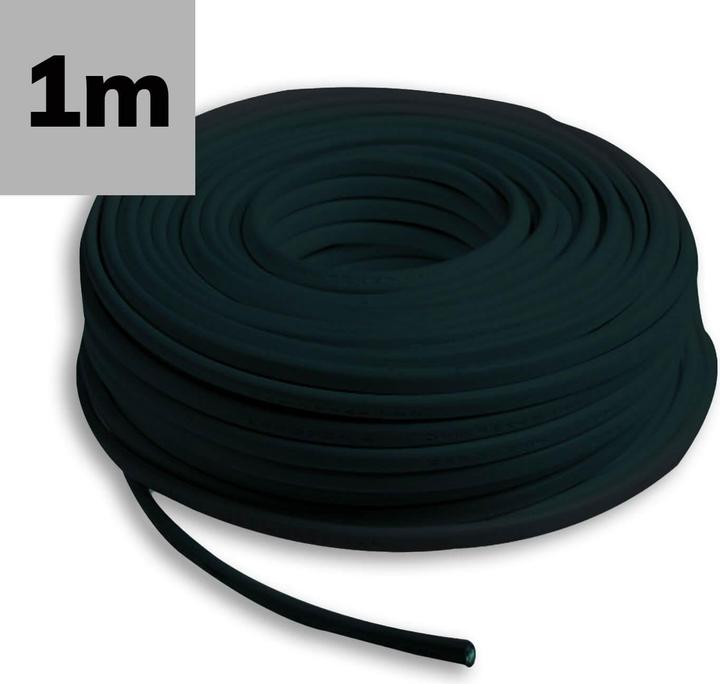 Actual product image Isoled Cable PUR sheathed black, 2x0.5mm2 LI12Y11Y, by the metre