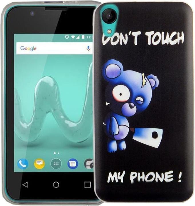 Produktbild König Design Wiko Sunny 2 Handyhülle Schutzcase Bär mit Beil Cover Bumper Schale Etuis Rahmen (Wiko Sunny 2)