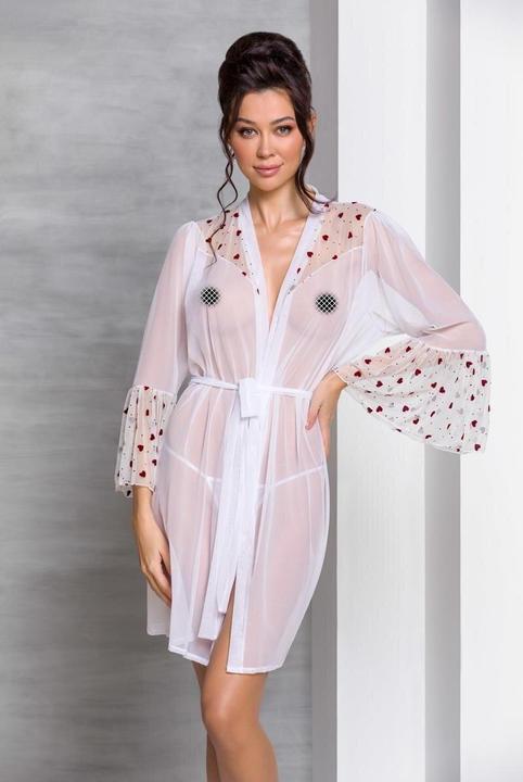 Produktbild Passion Transparenter Mantel mit Herzchen (S/M)