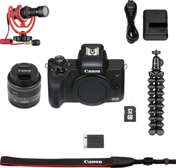 Produktbild Canon EOS M50 Mark II (15 - 45 mm, 24 Mpx, APS-C / DX)