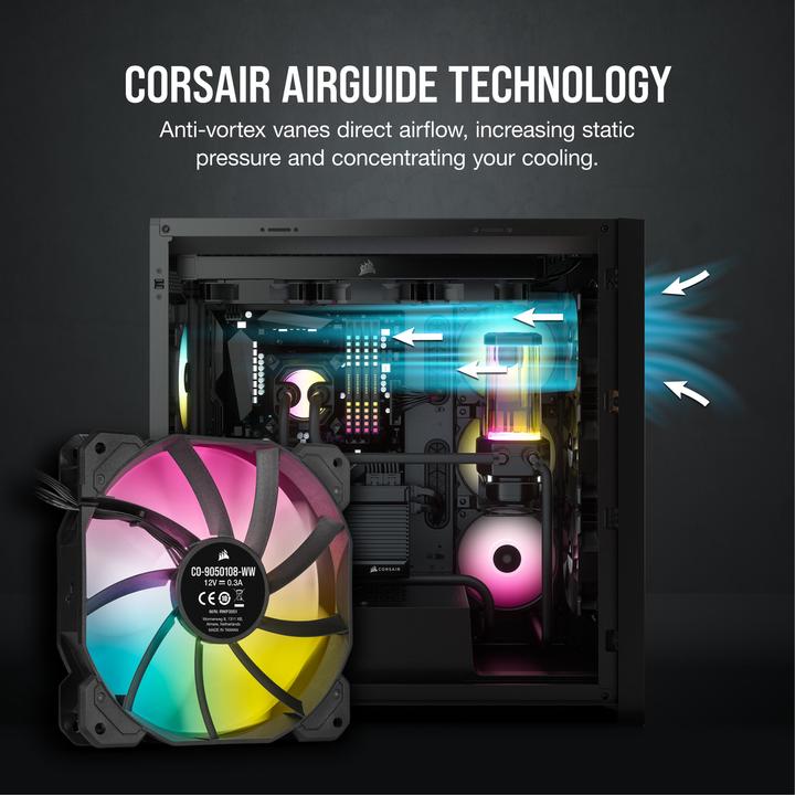 Actual product image Corsair SP120 RGB Elite (120 mm, 3 x)