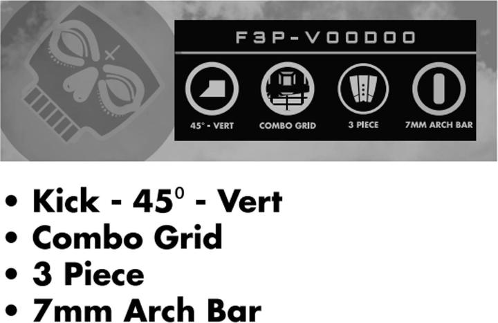 Image du produit Futures Traction Pad Surfboard Footpad 3pc Voodoo