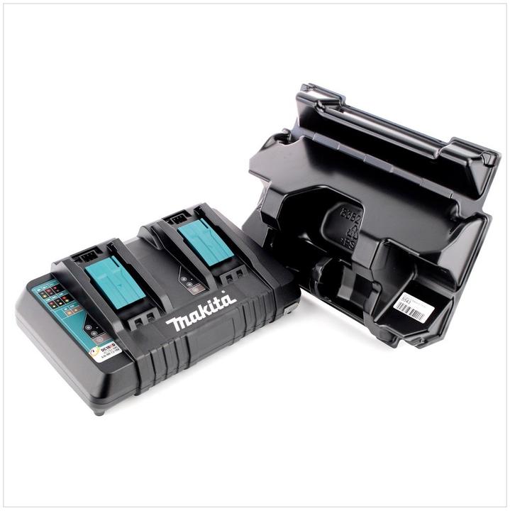 Image du produit Makita Chargeur DC 18 RD ZE 7.2V - 18V pour 2 batteries Li-Ion - chargeur double avec insert (18 V)