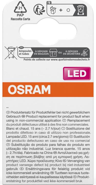 Actual product image Osram Star R39 (E14, 25 W, 110 lm, 1 x, F)