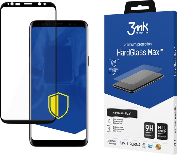 Produktbild 3MK Hardglass Max Bildschirmschutz (1 Stück, Samsung Galaxy S9)